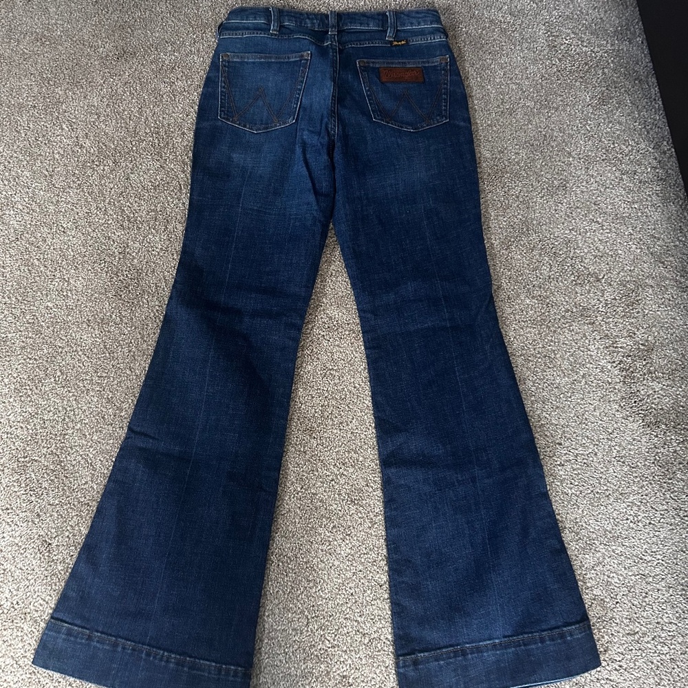 Wrangler Women's Dark Blue Wide Leg Jeans - Picture 2 of 2